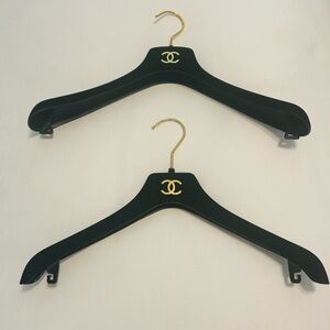CHANEL Black and Gold Closet Hangers